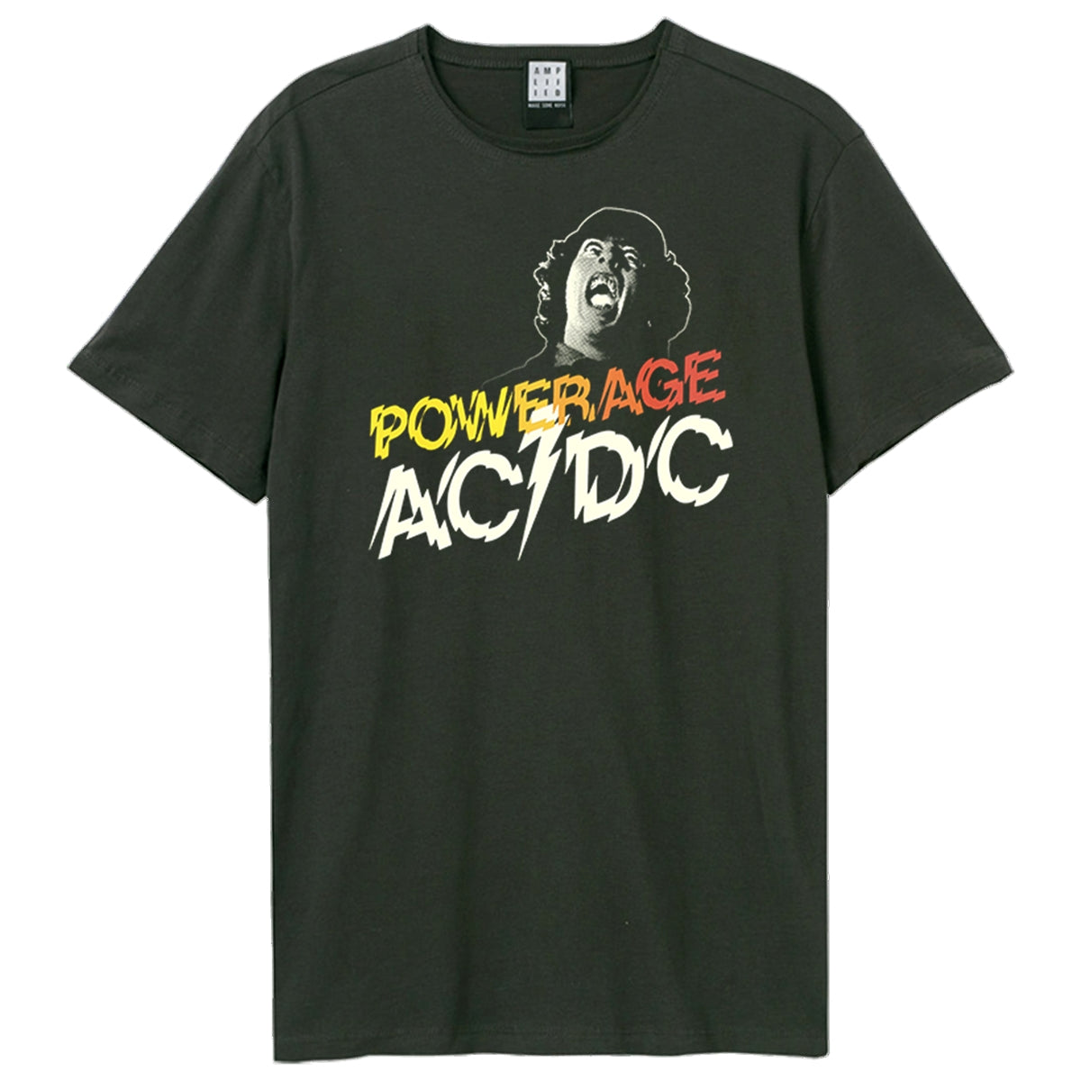 Charcoal - Front - Amplified Unisex Adult Angus Powerage AC-DC T-Shirt