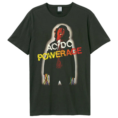 Charcoal - Front - Amplified Unisex Adult Powerage AC-DC T-Shirt