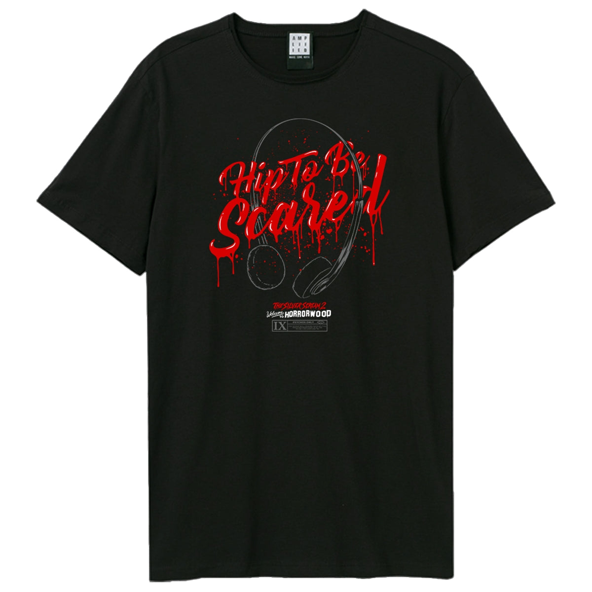 Black - Front - Amplified Unisex Adult Hip To Be Scared Ice Nine Kills T-Shirt