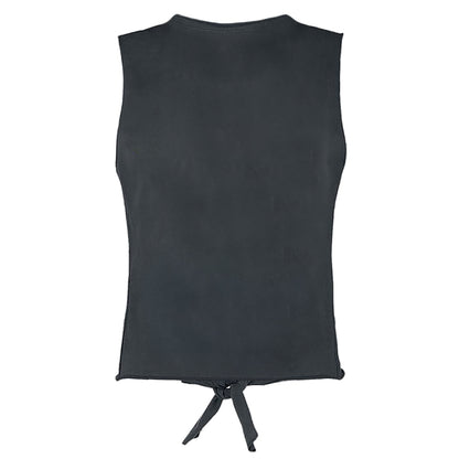 Charcoal - Back - Amplified Womens-Ladies Scribble Nirvana Sleeveless Tank Top