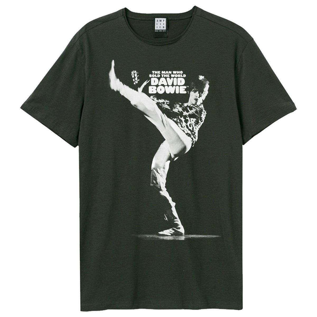 Charcoal - Front - Amplified Unisex Adult The Man Who Sold The World David Bowie T-Shirt