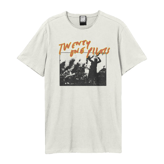 Vintage White - Front - Amplified Unisex Adult Live Twenty One Pilots T-Shirt