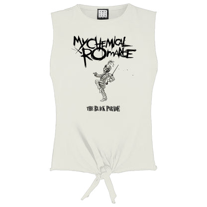 Vintage White - Front - Amplified Womens-Ladies The Black Parade My Chemical Romance Sleeveless T-Shirt