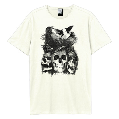 Vintage White - Front - Amplified Unisex Adult Crows And Darkness T-Shirt