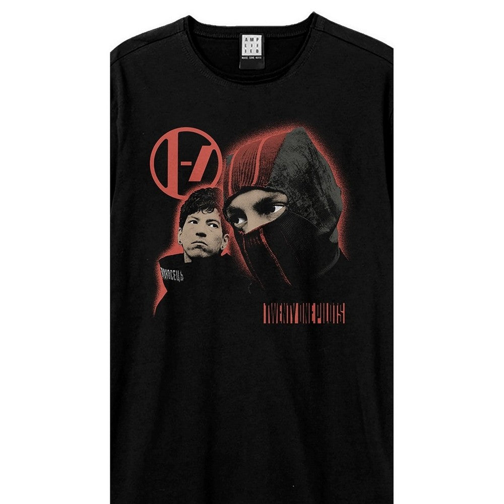 Black - Back - Amplified Unisex Adult Glow Twenty One Pilots T-Shirt