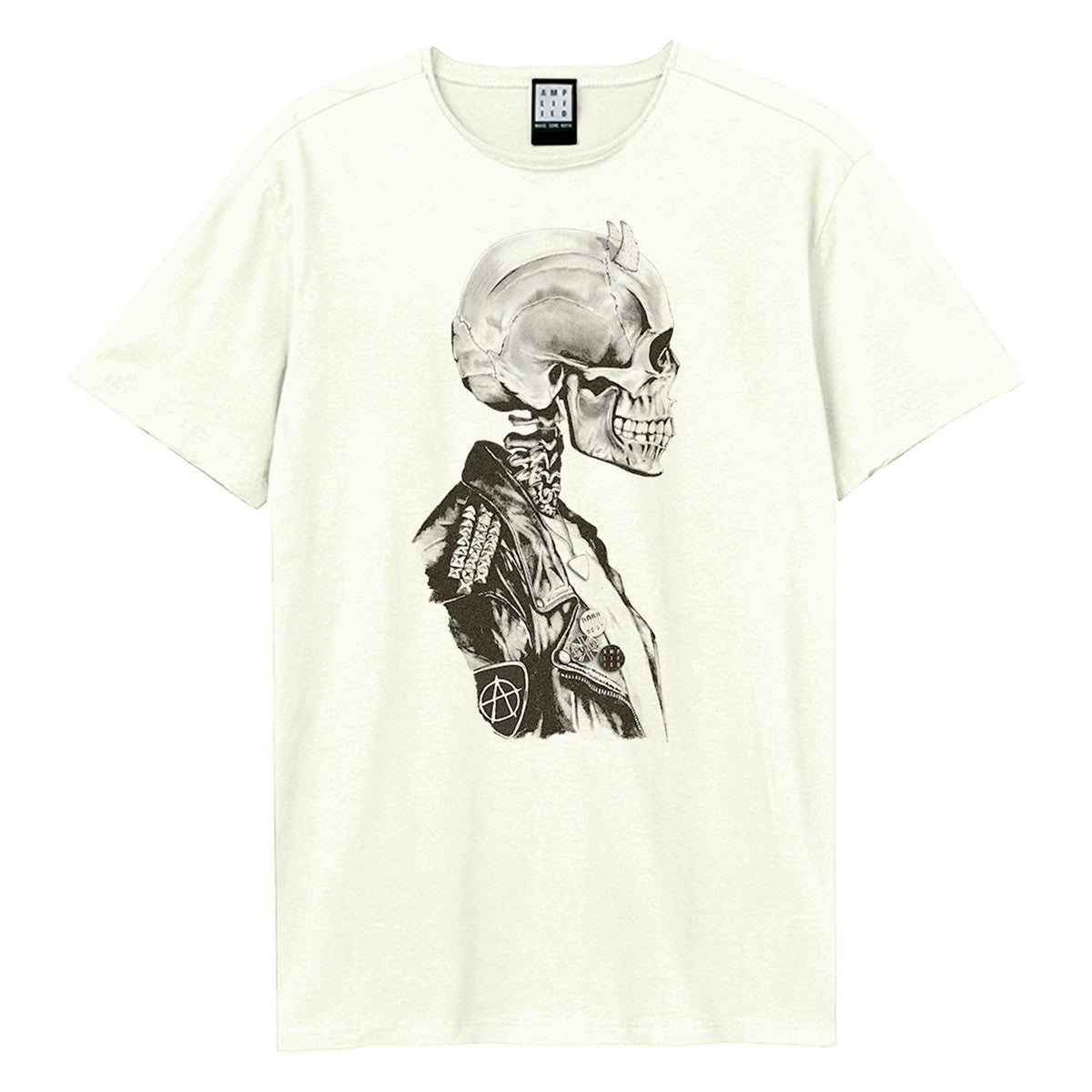 Vintage White - Front - Amplified Unisex Adult Death Of Punk Rock T-Shirt