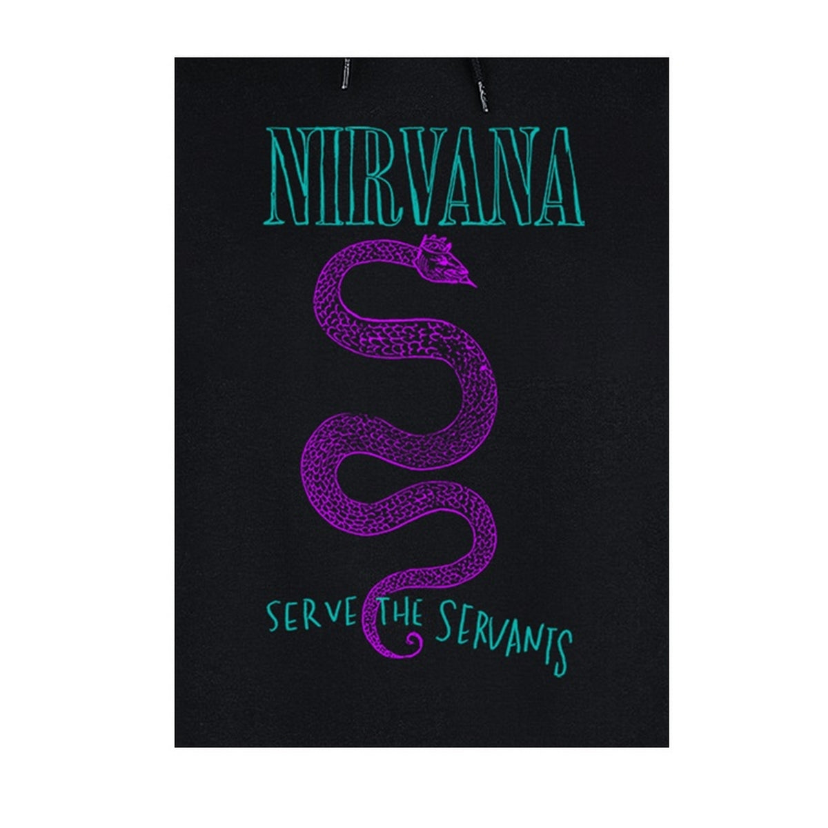 Black - Back - Amplified Unisex Adult Serve The Serpents Nirvana Hoodie