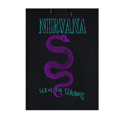 Black - Back - Amplified Unisex Adult Serve The Serpents Nirvana Hoodie