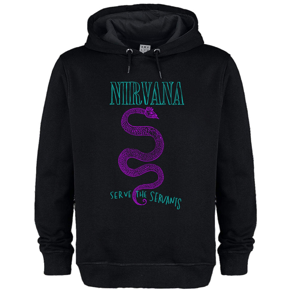Black - Front - Amplified Unisex Adult Serve The Serpents Nirvana Hoodie