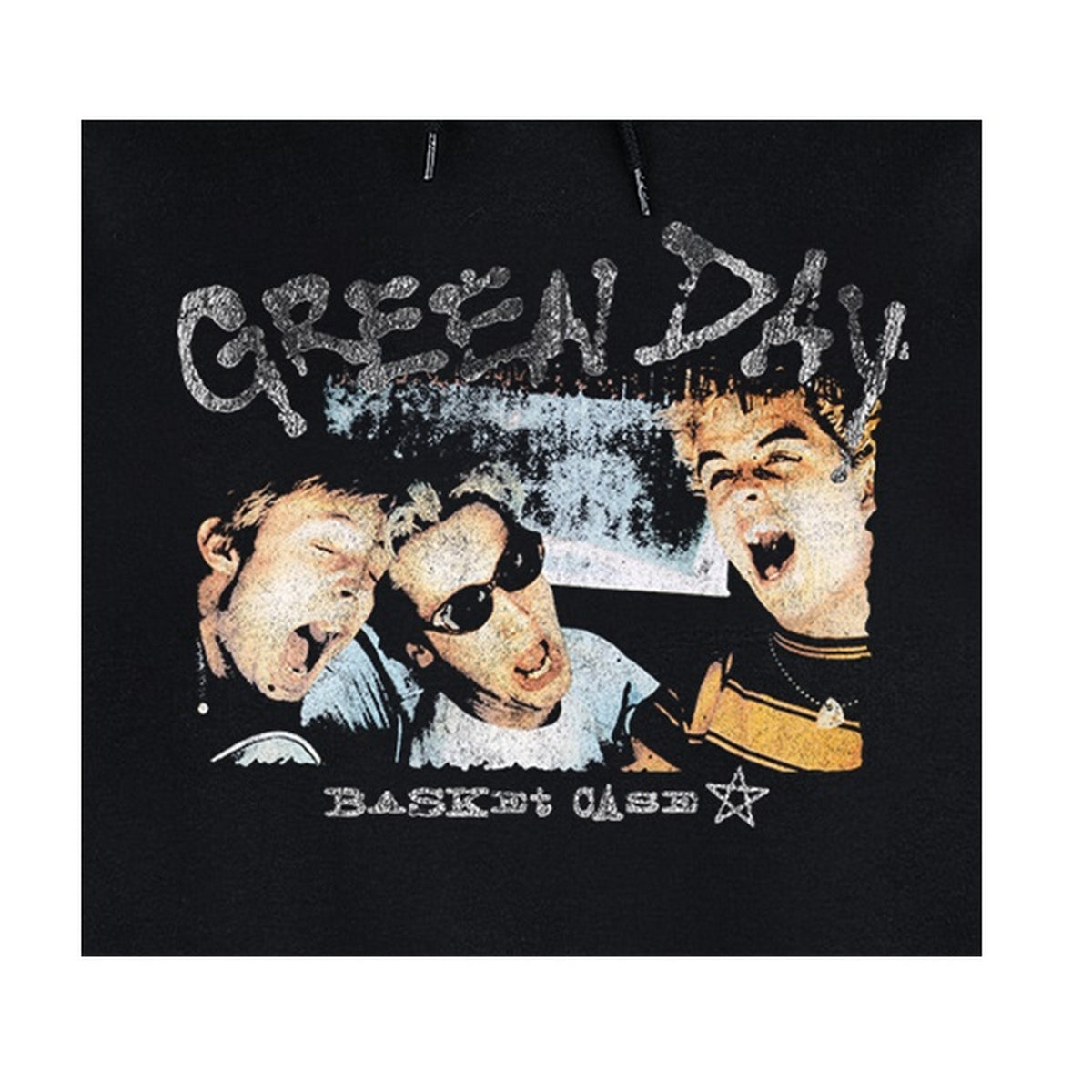 Black - Back - Amplified Unisex Adult Basket Case Green Day Hoodie