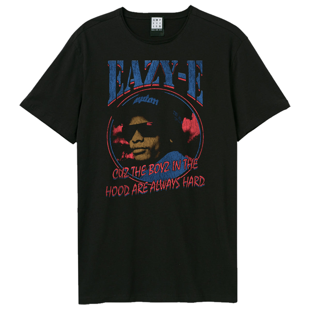 Black - Front - Amplified Unisex Adult Boyz In The Hood Eazy-E T-Shirt