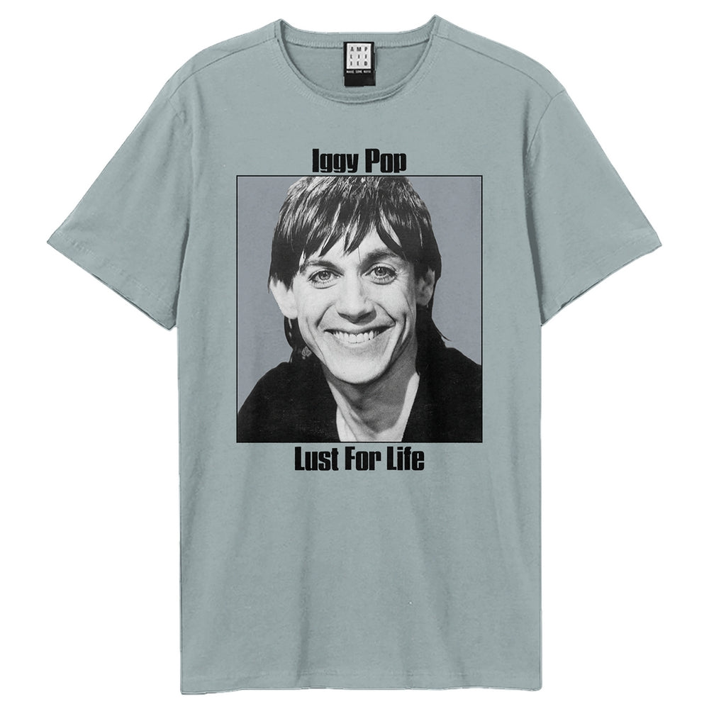 Strange Blue - Front - Amplified Unisex Adult Lust For Life Iggy Pop T-Shirt