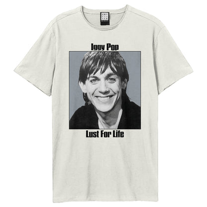 Vintage White - Front - Amplified Unisex Adult Lust For Life Iggy Pop T-Shirt