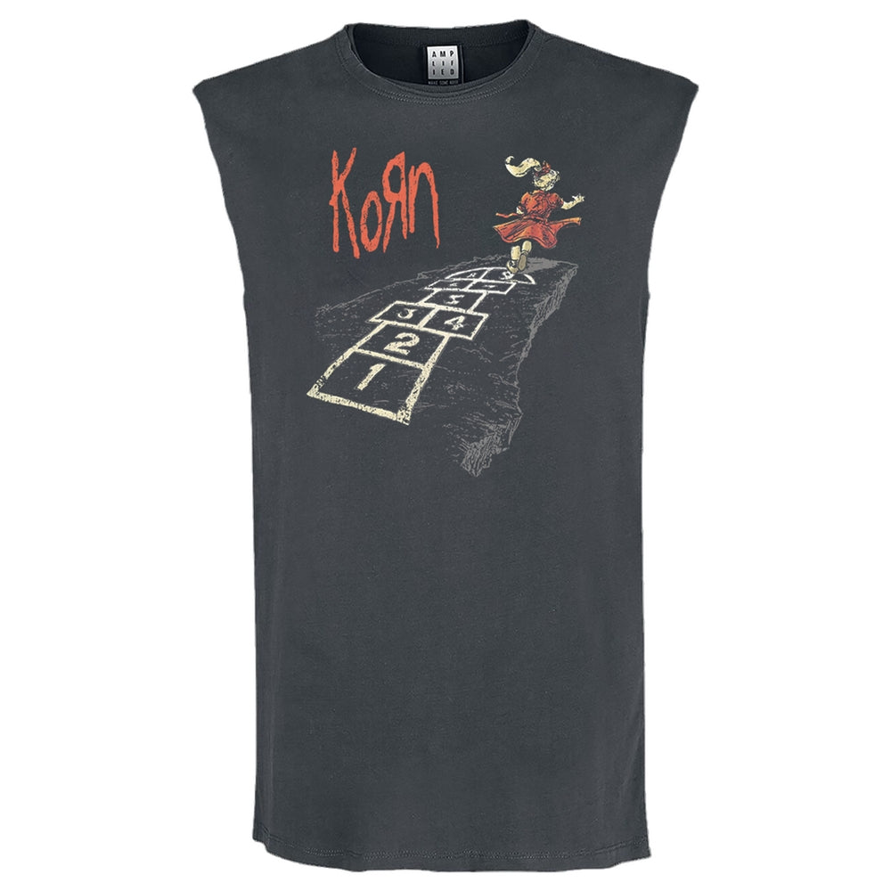 Charcoal - Front - Amplified Unisex Adult Follow The Leader Hopscotch Tank Top