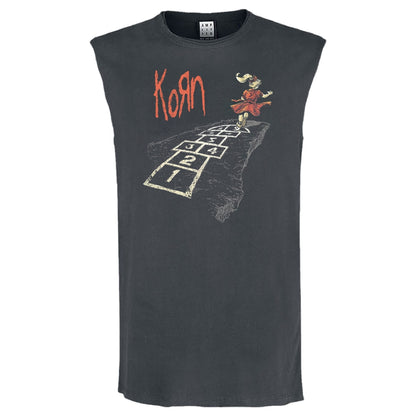 Charcoal - Front - Amplified Unisex Adult Follow The Leader Hopscotch Tank Top