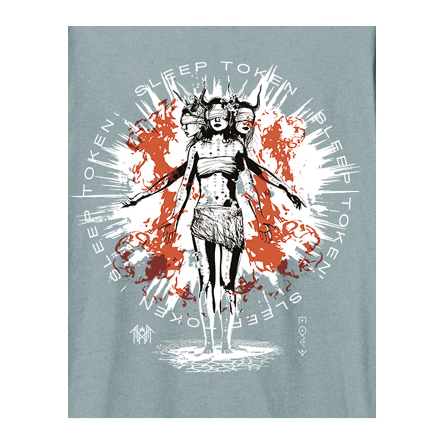 Strange Blue - Back - Amplified Unisex Adult Rain Sleep Token T-Shirt