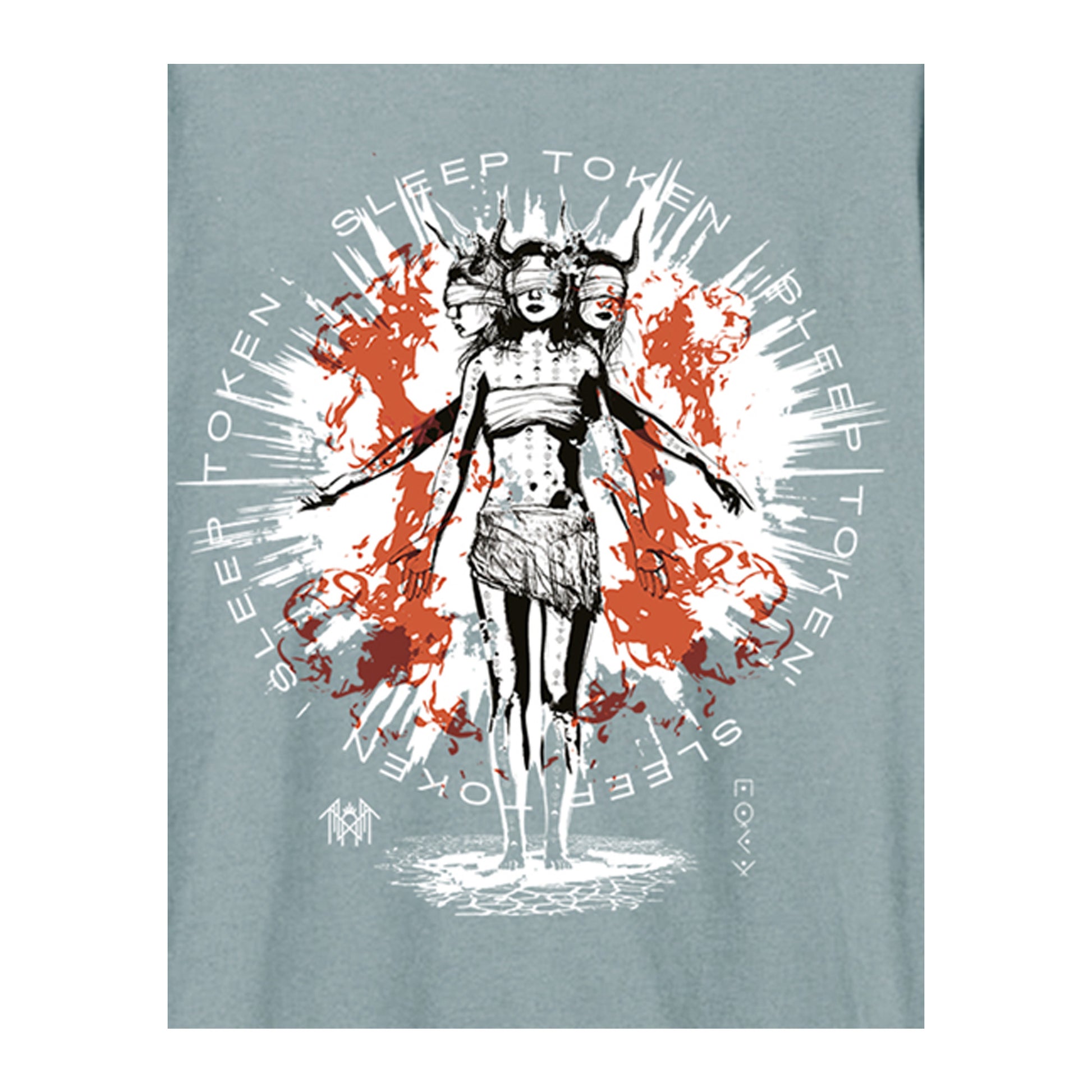 Strange Blue - Back - Amplified Unisex Adult Rain Sleep Token T-Shirt