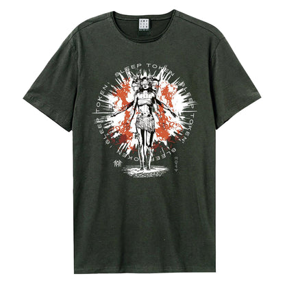 Charcoal - Front - Amplified Unisex Adult Rain Sleep Token T-Shirt