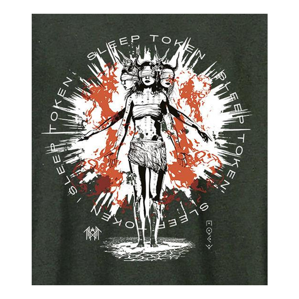 Charcoal - Back - Amplified Unisex Adult Rain Sleep Token T-Shirt