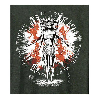 Charcoal - Back - Amplified Unisex Adult Rain Sleep Token T-Shirt