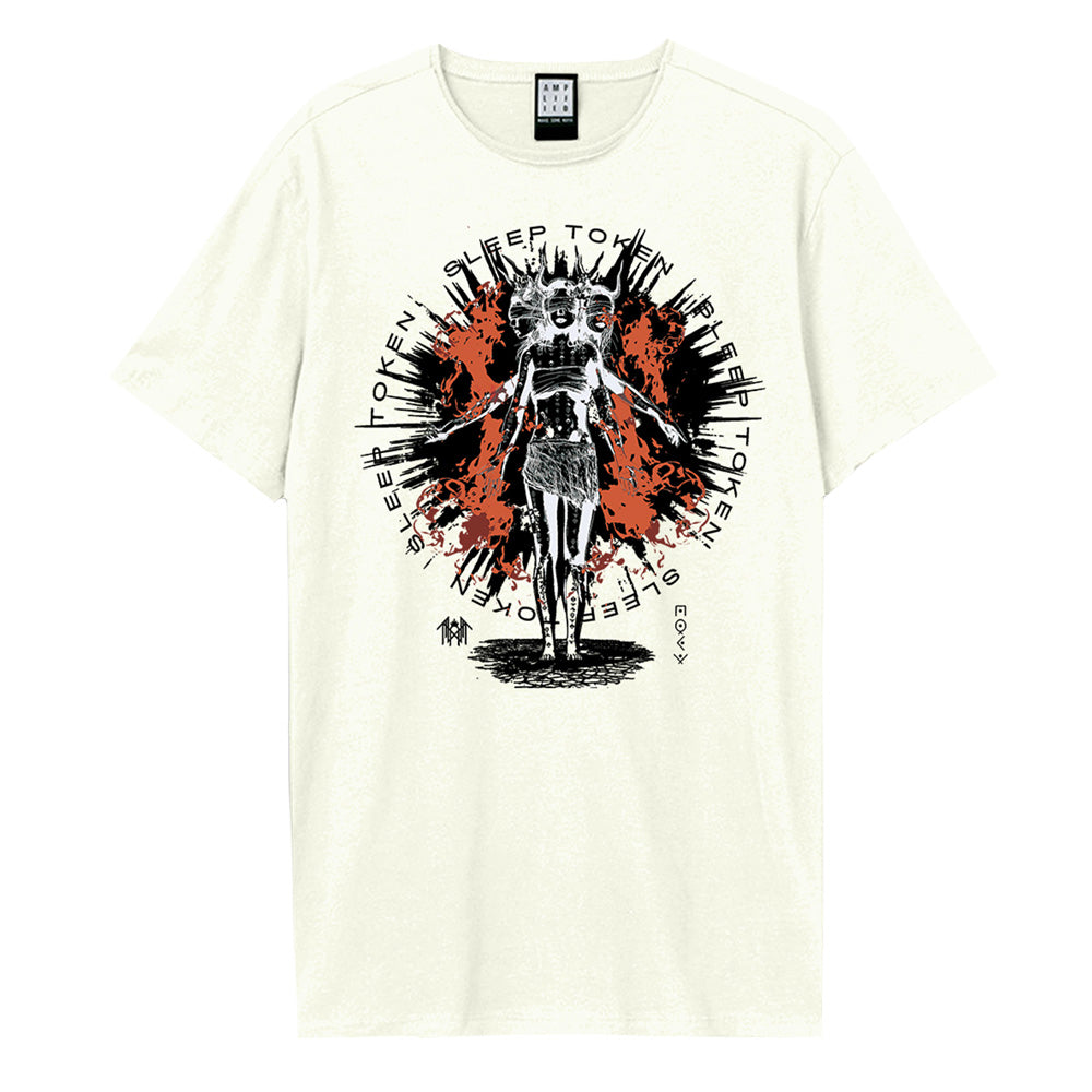 Vintage White - Front - Amplified Unisex Adult Rain Sleep Token T-Shirt