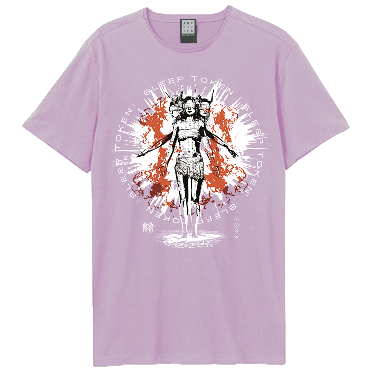 Pink - Front - Amplified Unisex Adult Rain Sleep Token T-Shirt
