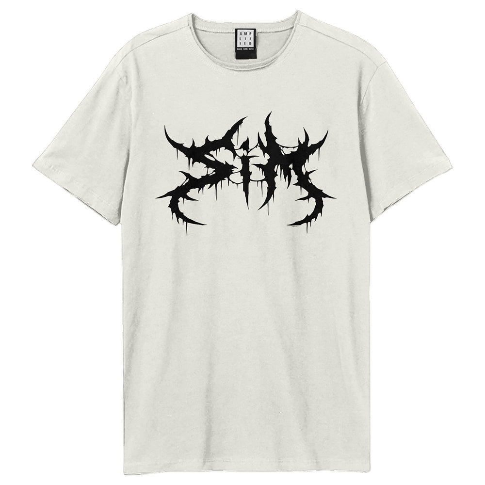 Vintage White - Front - Amplified Unisex Adult SiM Logo T-Shirt