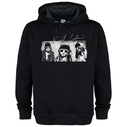 Black - Front - Amplified Unisex Adult Frohmans Photos Kurt Cobain Hoodie