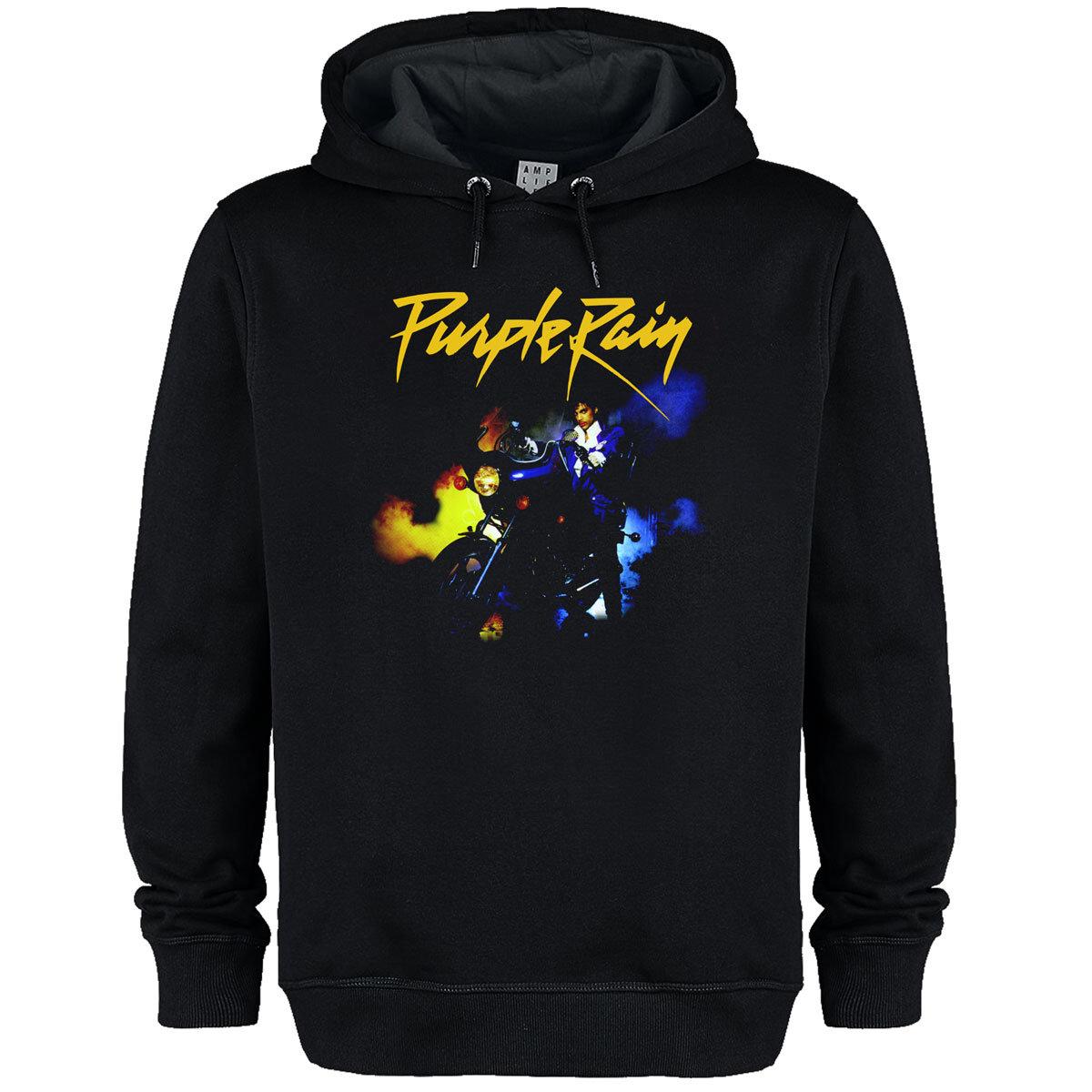Black - Front - Amplified Unisex Adult Purple Rain Motorcycle Prince Hoodie
