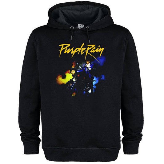 Black - Front - Amplified Unisex Adult Purple Rain Motorcycle Prince Hoodie
