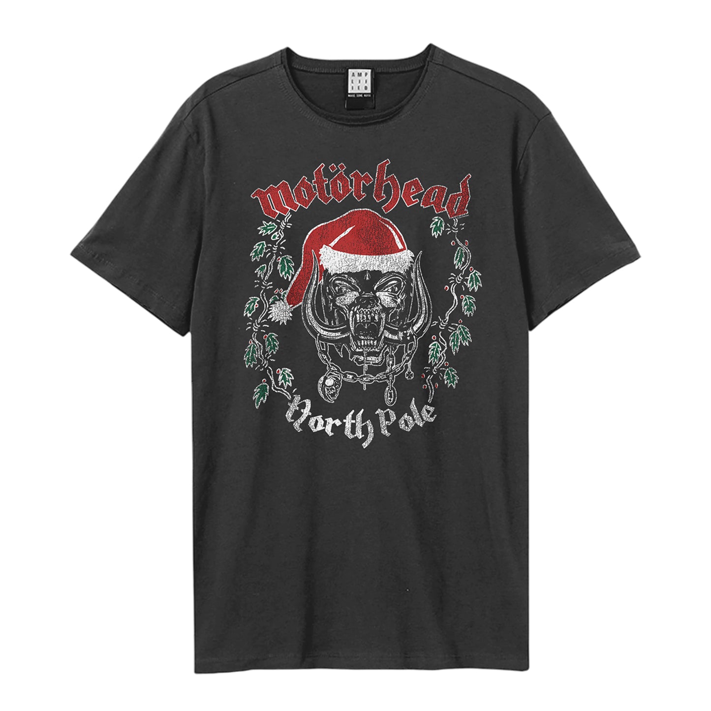 Charcoal - Front - Amplified Unisex Adult North Pole Motorhead T-Shirt