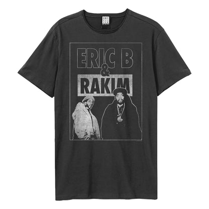 Charcoal - Front - Amplified Unisex Adult Blackout Eric B. & Rakim T-Shirt