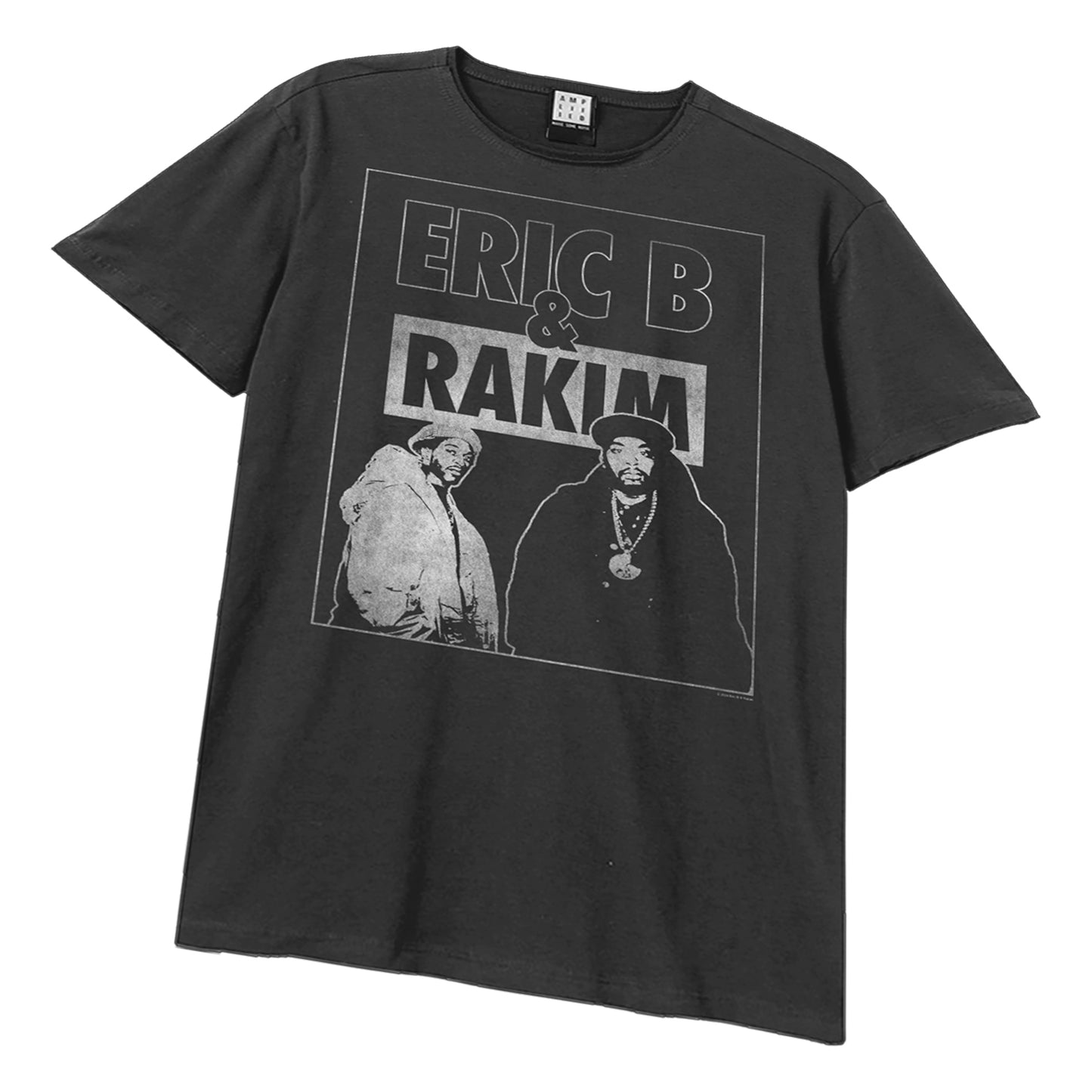 Charcoal - Back - Amplified Unisex Adult Blackout Eric B. & Rakim T-Shirt