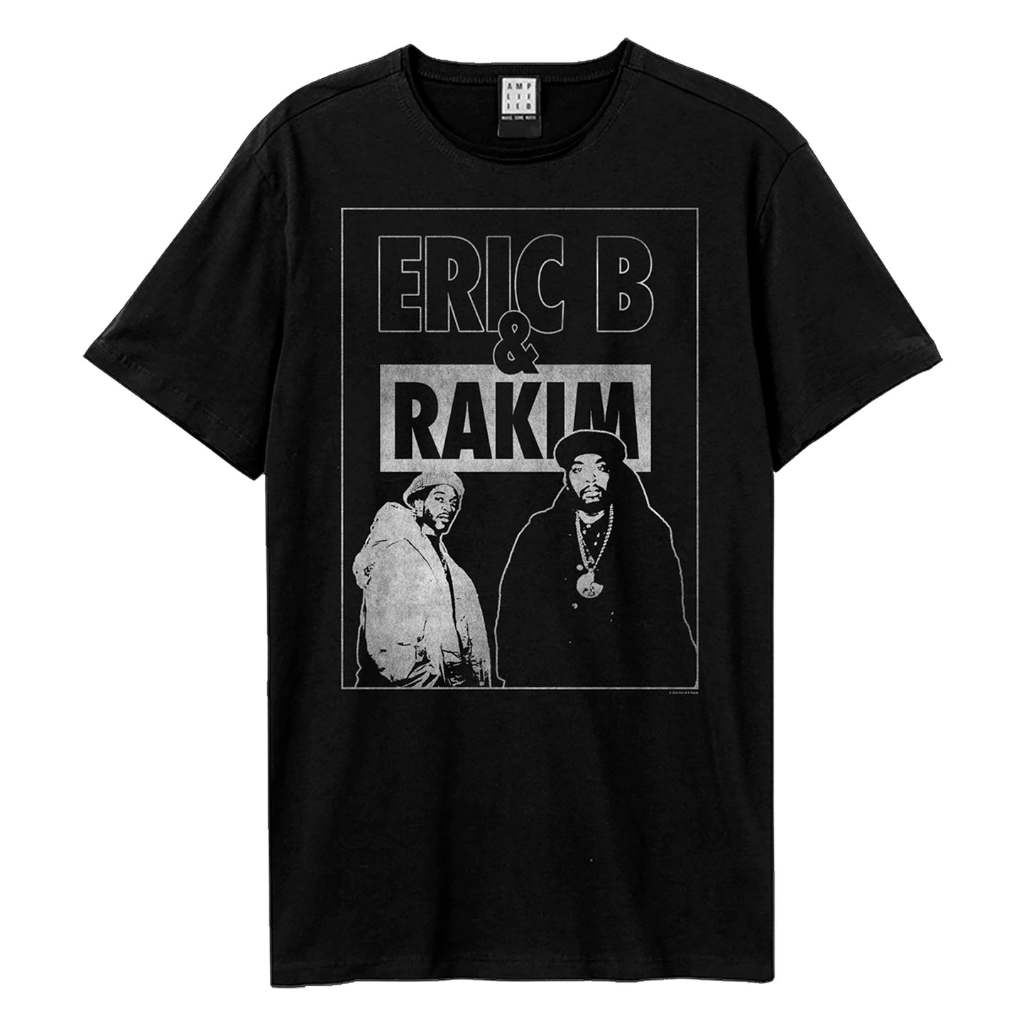 Black - Front - Amplified Unisex Adult Blackout Eric B. & Rakim T-Shirt