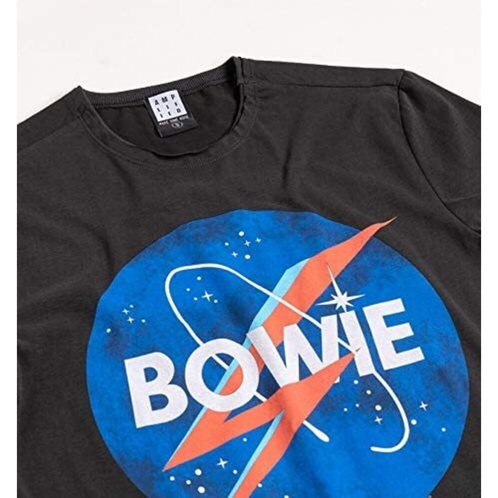Charcoal - Back - Amplified Unisex Adult To The Moon David Bowie T-Shirt