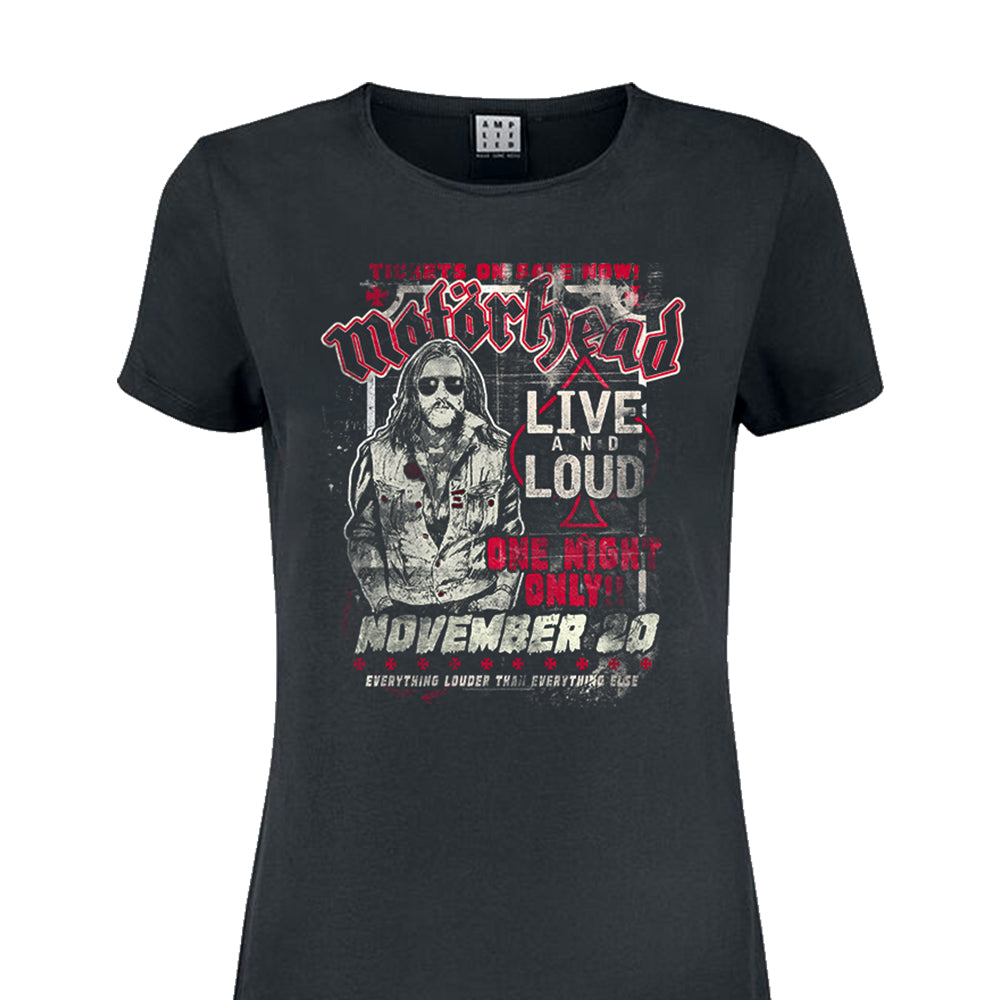 Charcoal - Back - Amplified Womens-Ladies One Night Only Motorhead T-Shirt Dress