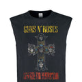 Charcoal - Back - Amplified Mens Appetite For Destruction Guns N Roses Sleeveless Tank Top