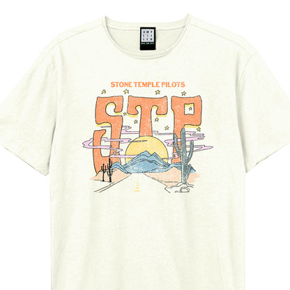 Vintage White - Back - Amplified Unisex Adult Desert Highway Stone Temple Pilots T-Shirt