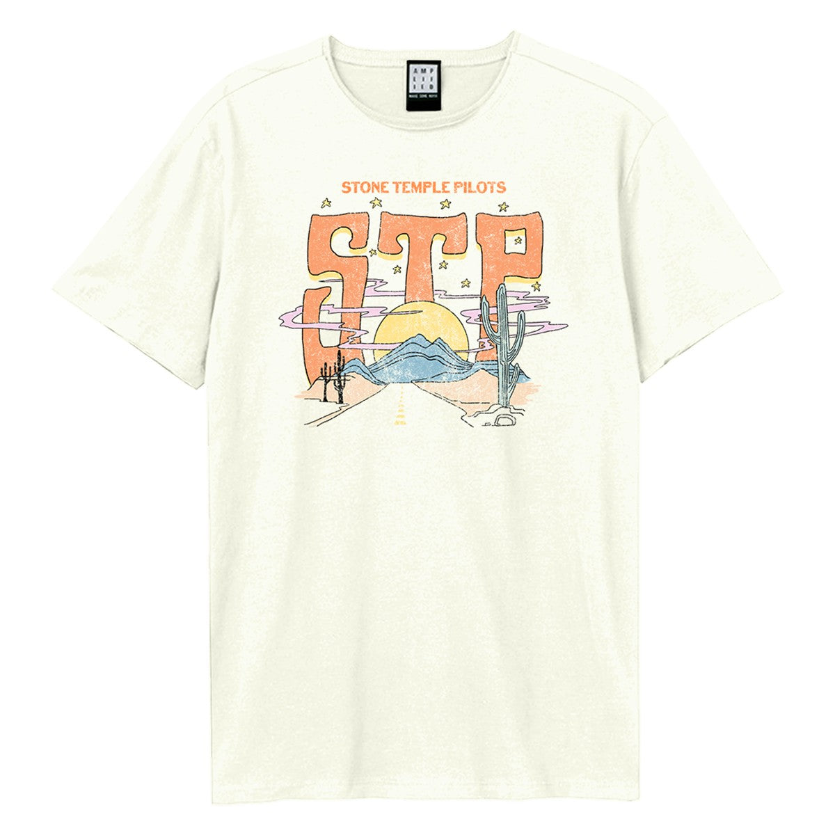 Vintage White - Front - Amplified Unisex Adult Desert Highway Stone Temple Pilots T-Shirt