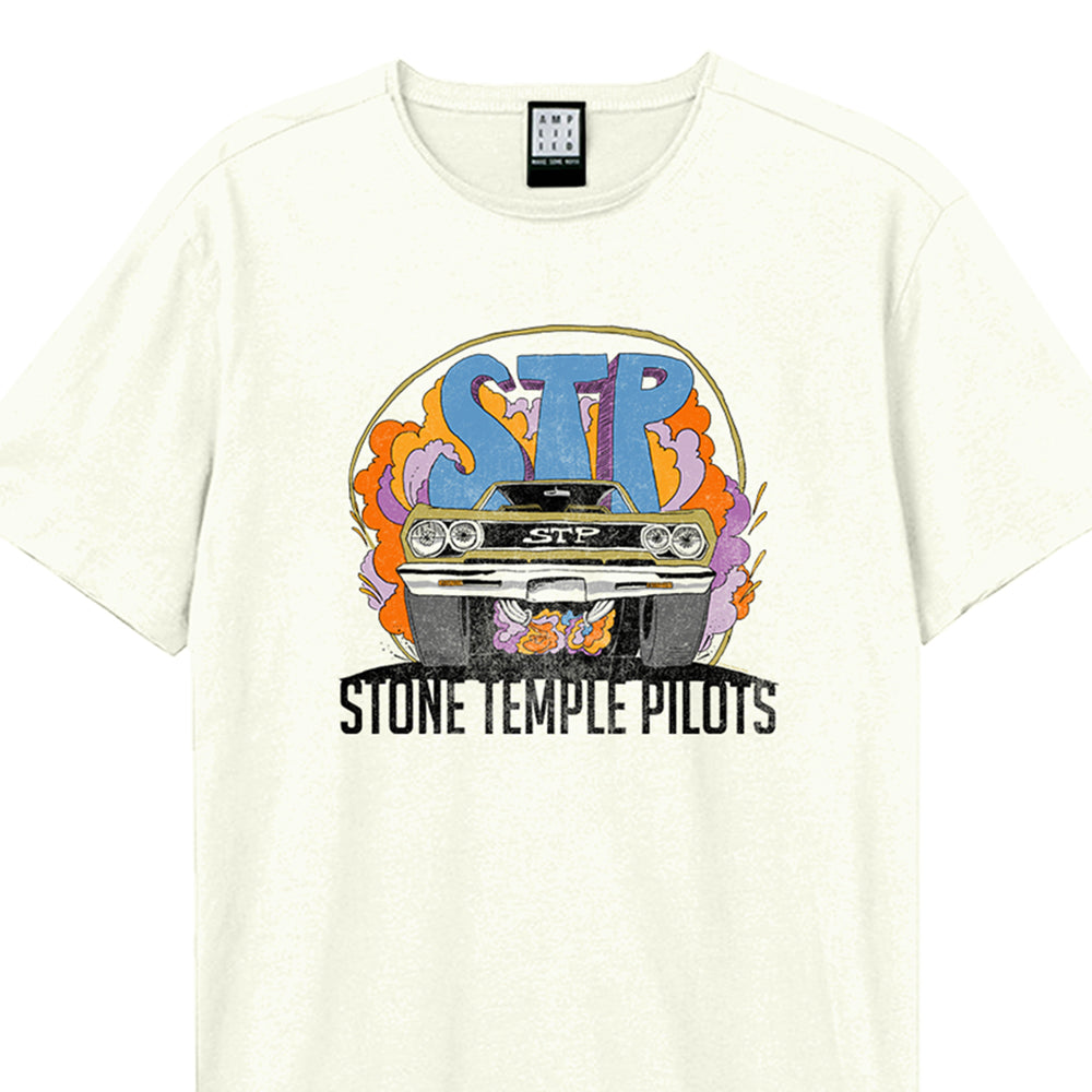 Vintage White - Back - Amplified Unisex Adult Vintage Muscle Car Stone Temple Pilots T-Shirt