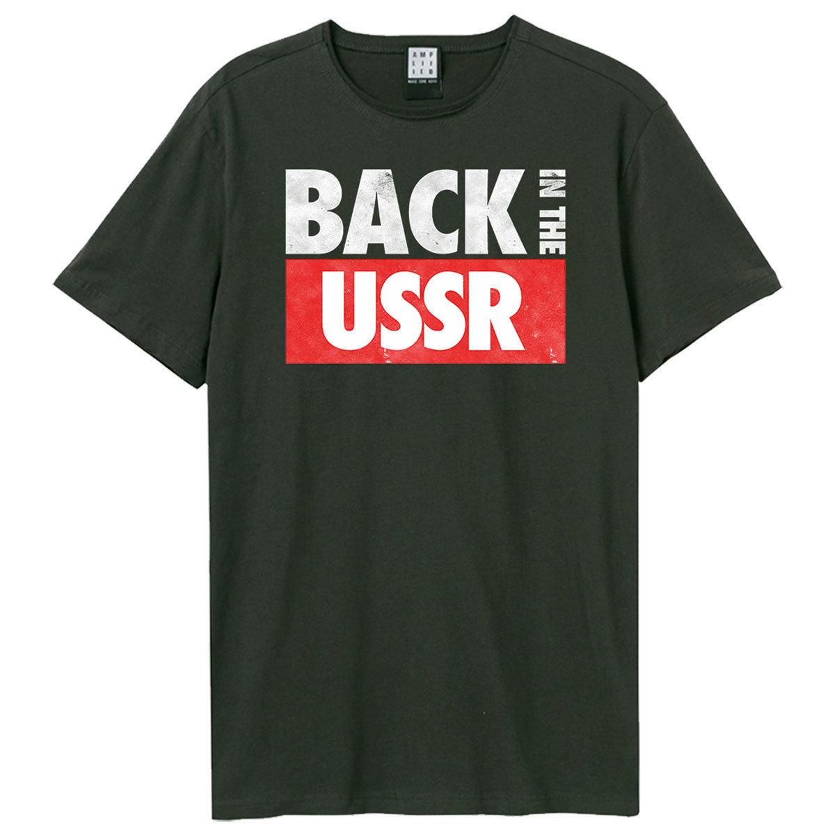 Charcoal - Front - Amplified Unisex Adult Back In The Ussr The Beatles T-Shirt