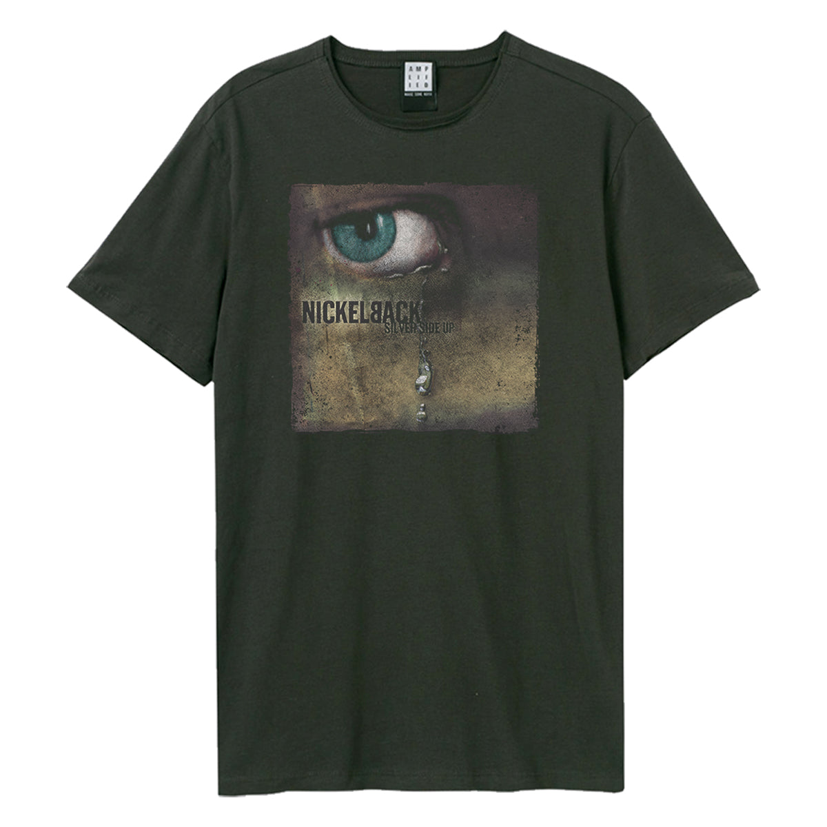 Charcoal - Front - Amplified Unisex Adult Silver Side Up Nickelback T-Shirt