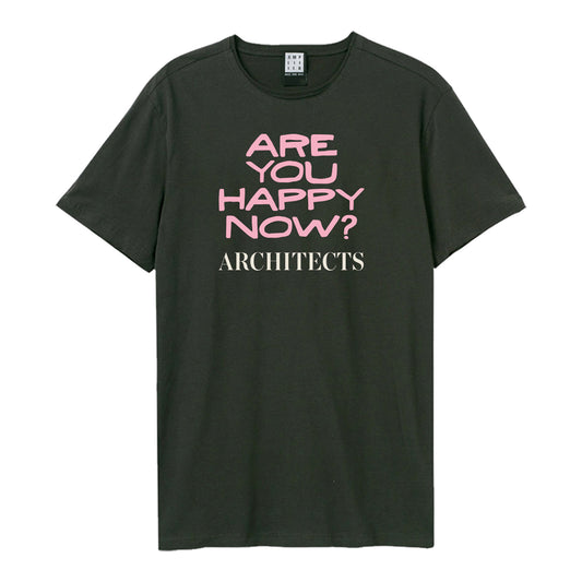 Charcoal - Front - Amplified Unisex Adult Are You Happy Now Architects T-Shirt