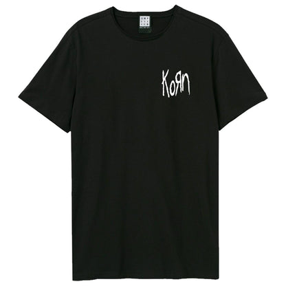 Black - Front - Amplified Unisex Adult Lineart Issues Korn T-Shirt