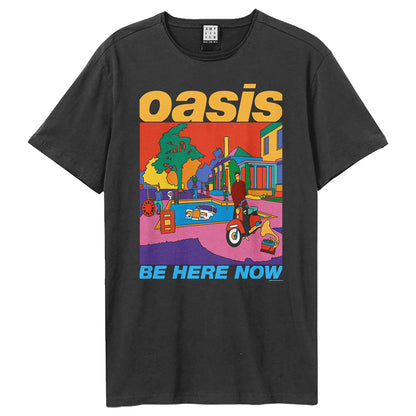 Charcoal - Front - Amplified Unisex Adult Be Here Now Oasis T-Shirt