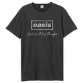 Charcoal - Front - Amplified Unisex Adult Definitely Maybe Distressed Oasis T-Shirt