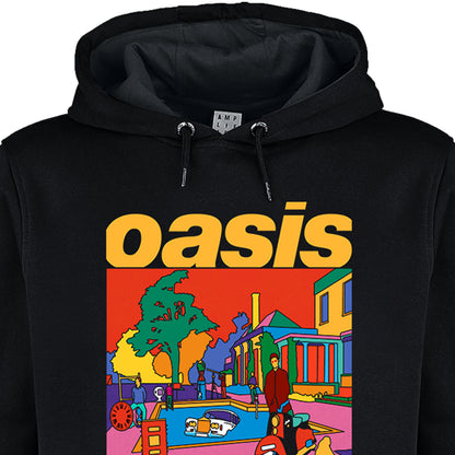 Black - Back - Amplified Unisex Adult Be Here Now Oasis Hoodie