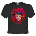 Charcoal - Front - Amplified Womens-Ladies Paranoid Black Sabbath Crop T-Shirt