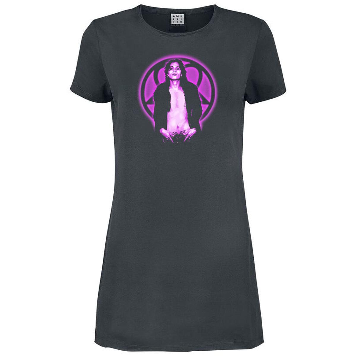 Charcoal - Front - Amplified Womens-Ladies Ville HIM T-Shirt Dress