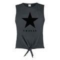Charcoal - Front - Amplified Womens-Ladies Black Star David Bowie Sleeveless Tank Top